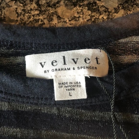 Velvet by Graham & Spencer Long Sleeve Striped Top - Picture 4 of 6
